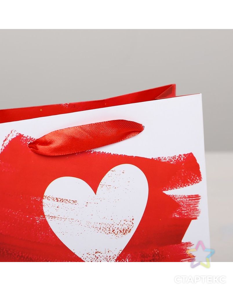 Пакет подарочный ламинированный горизонтальный Love, S 15 x 12 × 5,5 см арт. СМЛ-136382-1-СМЛ0004479151 3