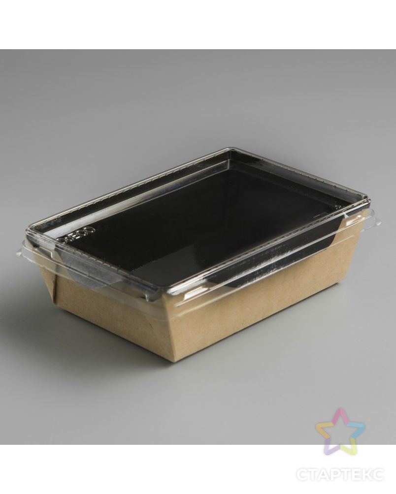 Упаковка, салатник с прозрачной крышкой, 14,5 х 9,5 х 4, 5 см, 0,4 л арт. СМЛ-70037-1-СМЛ0004481461 2