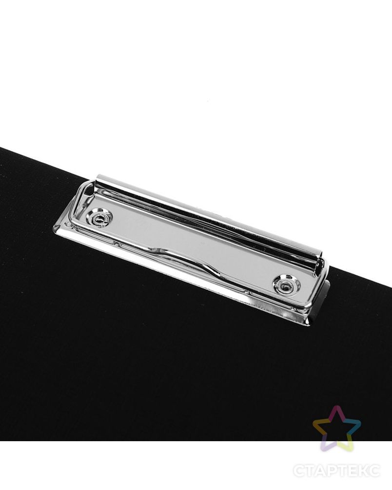 Планшет с зажимом А3, 420 х 300 мм, бумвинил, с металлическими уголками, цвет чёрный (клипборд) арт. СМЛ-193053-1-СМЛ0004483304