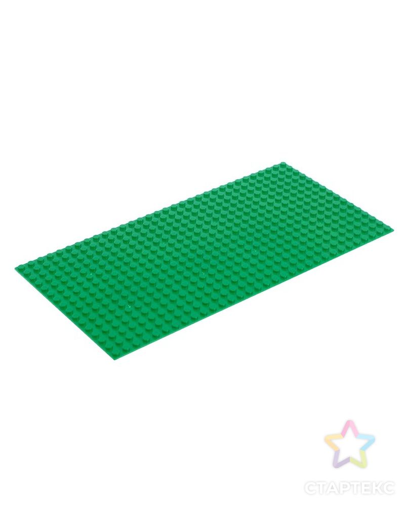 Пластина-основание для конструктора, 25,5 х 12,5 см, цвет зелёный арт. СМЛ-99135-1-СМЛ0004488591 1
