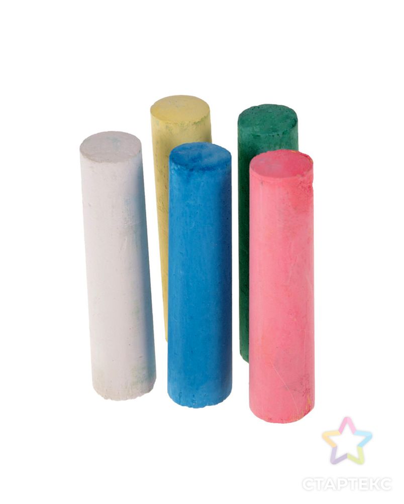 Мелки цветные для асфальта 8 штук «Мультики», в пластиковом ведёрке, круглые арт. СМЛ-111995-1-СМЛ0004493115 3