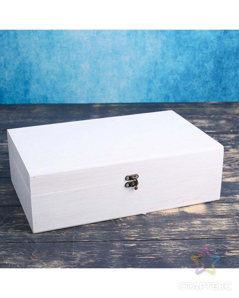 Подарочный ящик, белая кисть, 34×21,5×10,5 см арт. СМЛ-70523-1-СМЛ0004497948 1