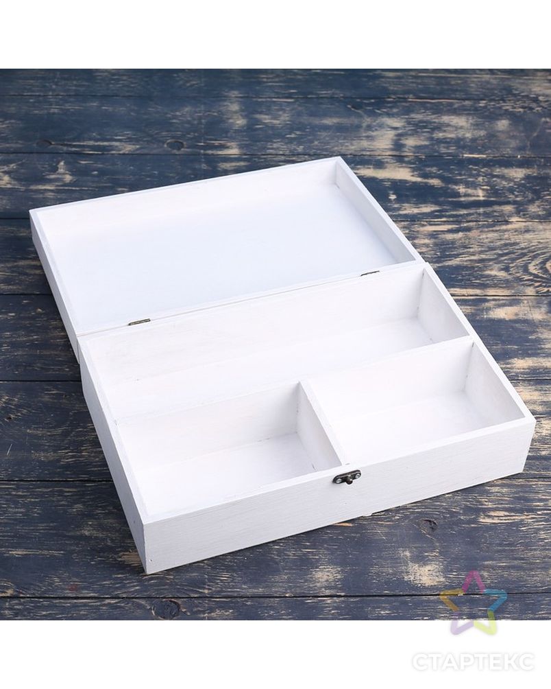Подарочный ящик, белая кисть, 34×21,5×10,5 см арт. СМЛ-70523-1-СМЛ0004497948 2