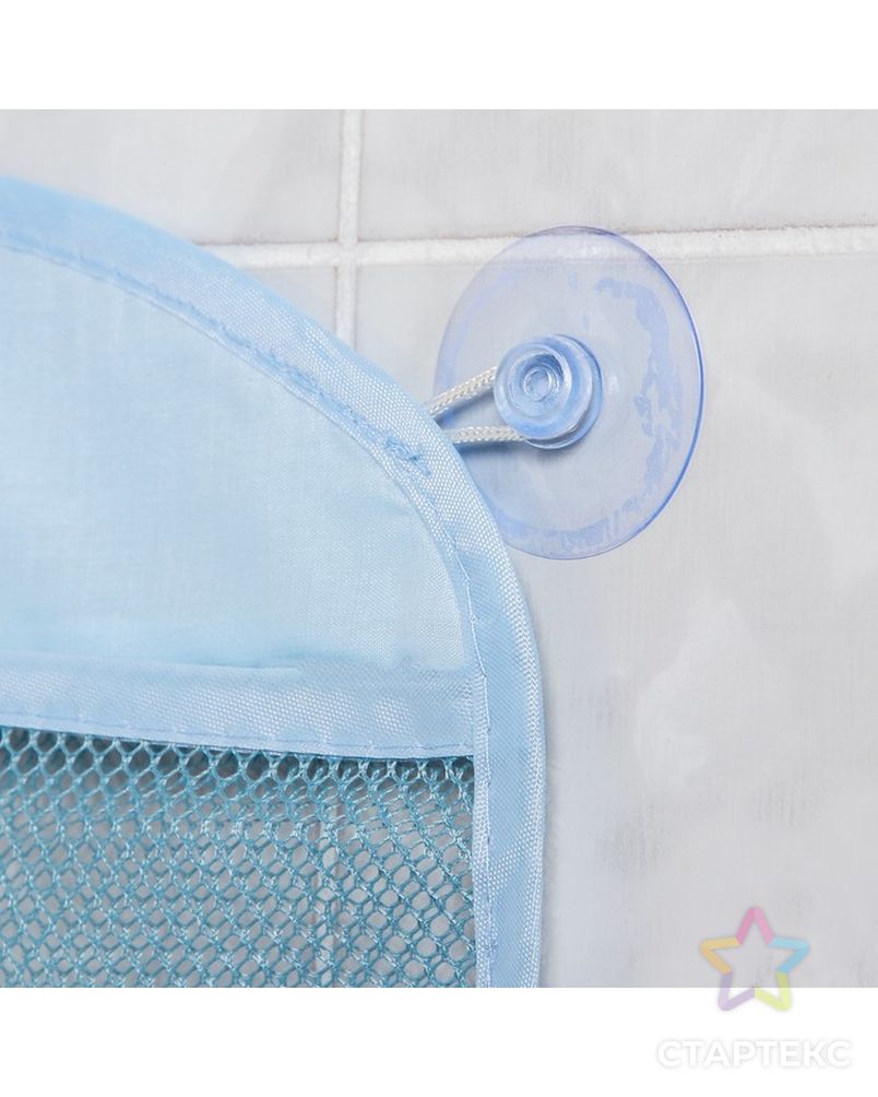 Сетка для хранения игрушек в ванной "Мишка", цвет голубой арт. СМЛ-76884-1-СМЛ0004513800 2
