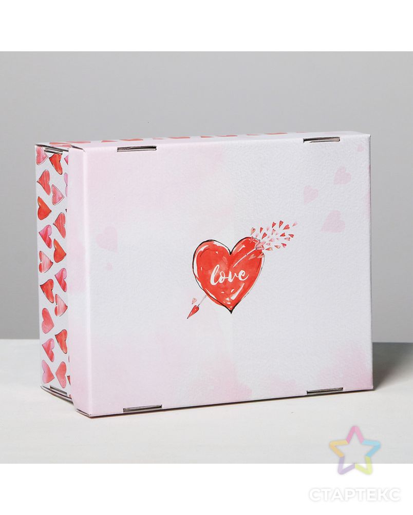 Коробка складная «Любовь вокруг», 31,2 х 25,6 х 16,1 см арт. СМЛ-73228-1-СМЛ0004520894 1