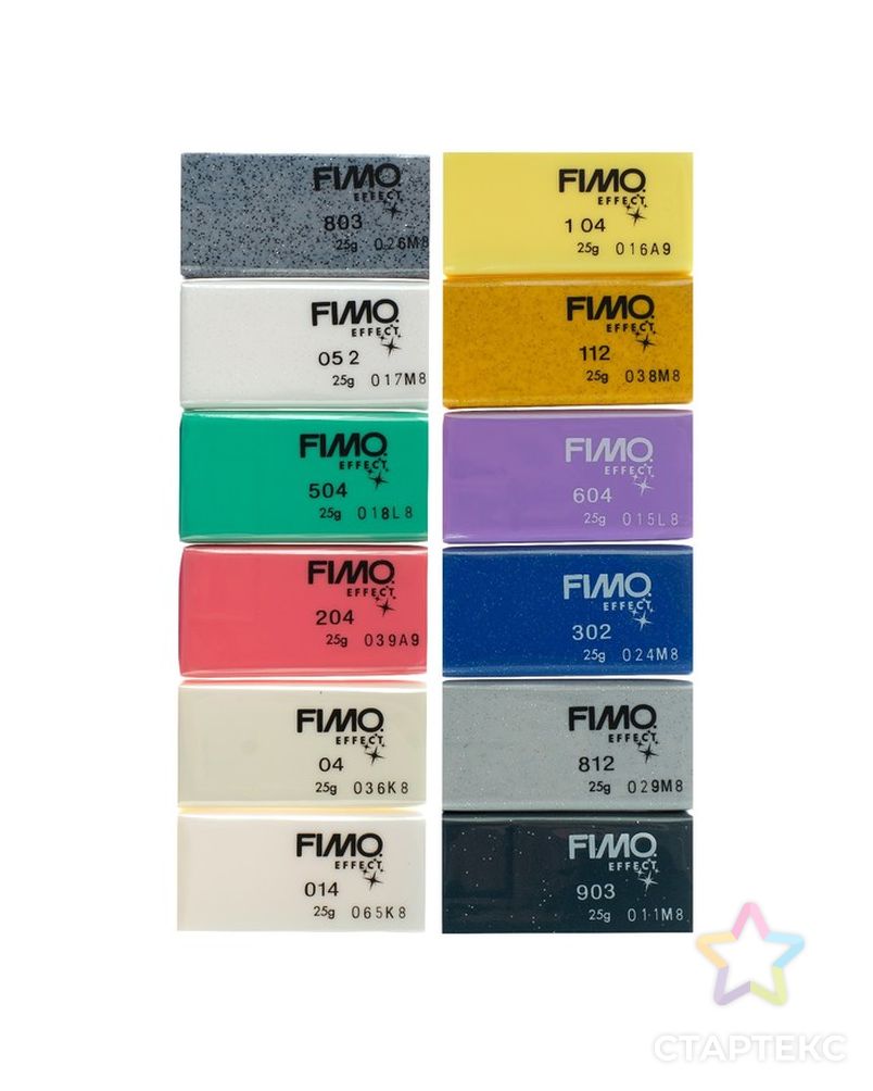 Полимерная глина запекаемая набор FIMO effect, 12 цветов по 25 г арт. СМЛ-229218-1-СМЛ0004523368 4