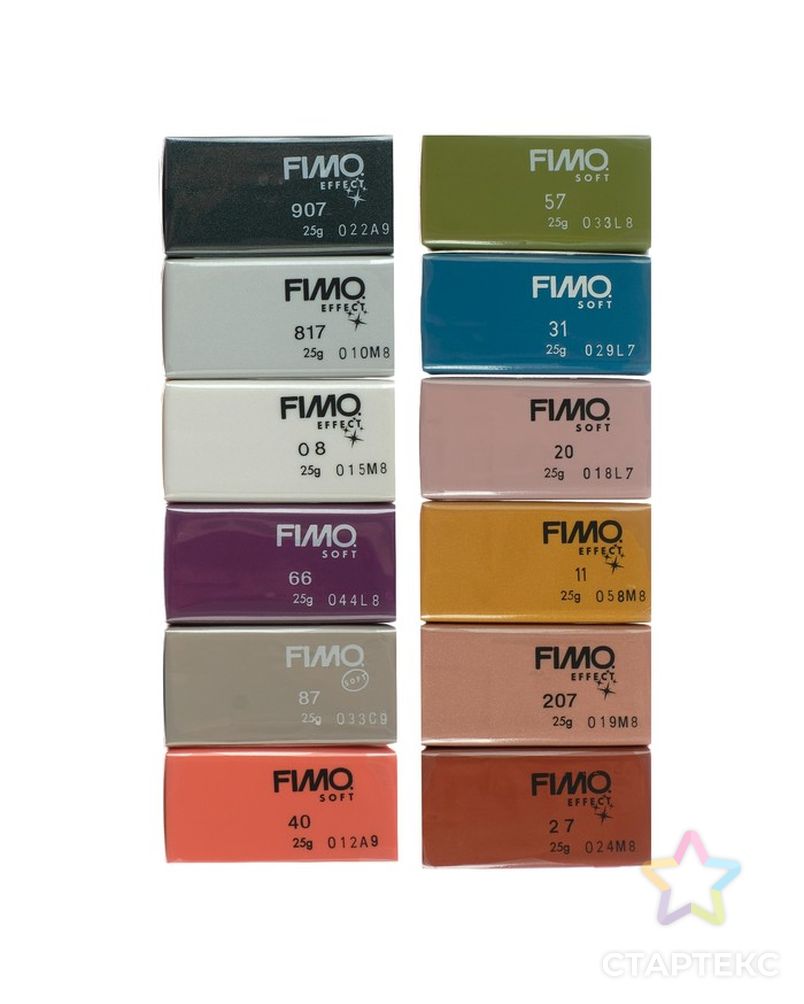 Полимерная глина запекаемая набор FIMO soft «Модные цвета», 12 цветов по 25 г арт. СМЛ-229219-1-СМЛ0004523369 4
