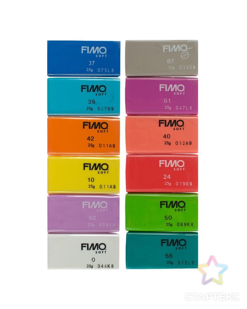 Полимерная глина запекаемая набор FIMO soft «Бриллиантовые цвета», 12 цветов по 25 г арт. СМЛ-211853-1-СМЛ0004523372 4
