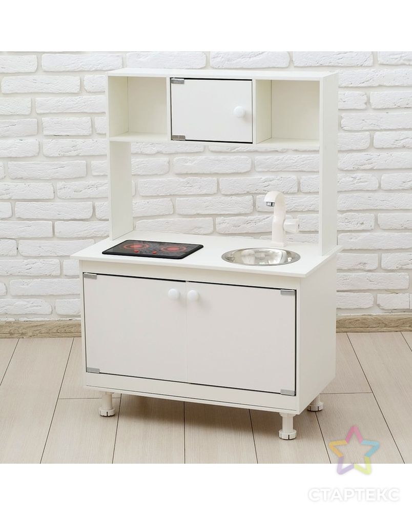 Игровая мебель «Кухонный гарнитур», световые и звуковые эффекты, цвет белый, интерактивная панель арт. СМЛ-108427-1-СМЛ0004524589 1