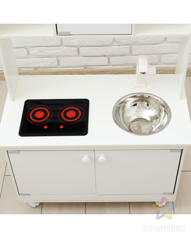 Игровая мебель «Кухонный гарнитур», световые и звуковые эффекты, цвет белый, интерактивная панель арт. СМЛ-108427-1-СМЛ0004524589 3
