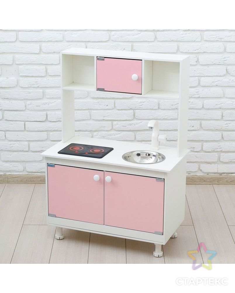 Игровая мебель «Кухонный гарнитур», световые и звуковые эффекты, цвет розовый, интерактивная панель арт. СМЛ-118157-1-СМЛ0004524590 1