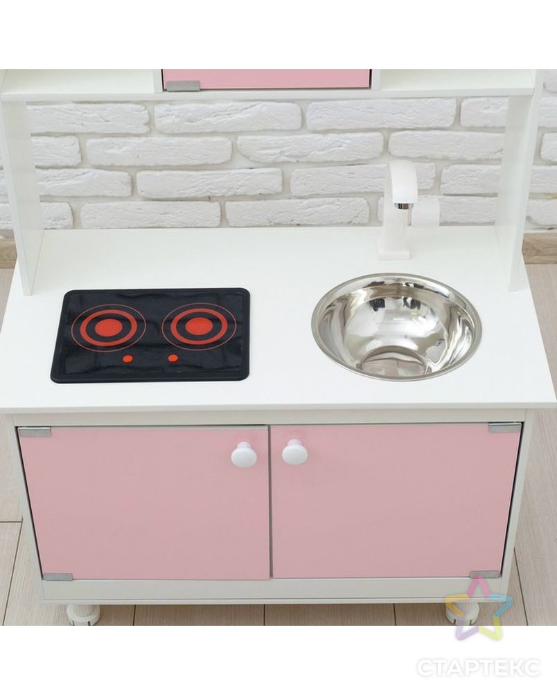Игровая мебель «Кухонный гарнитур», световые и звуковые эффекты, цвет розовый, интерактивная панель арт. СМЛ-118157-1-СМЛ0004524590 2