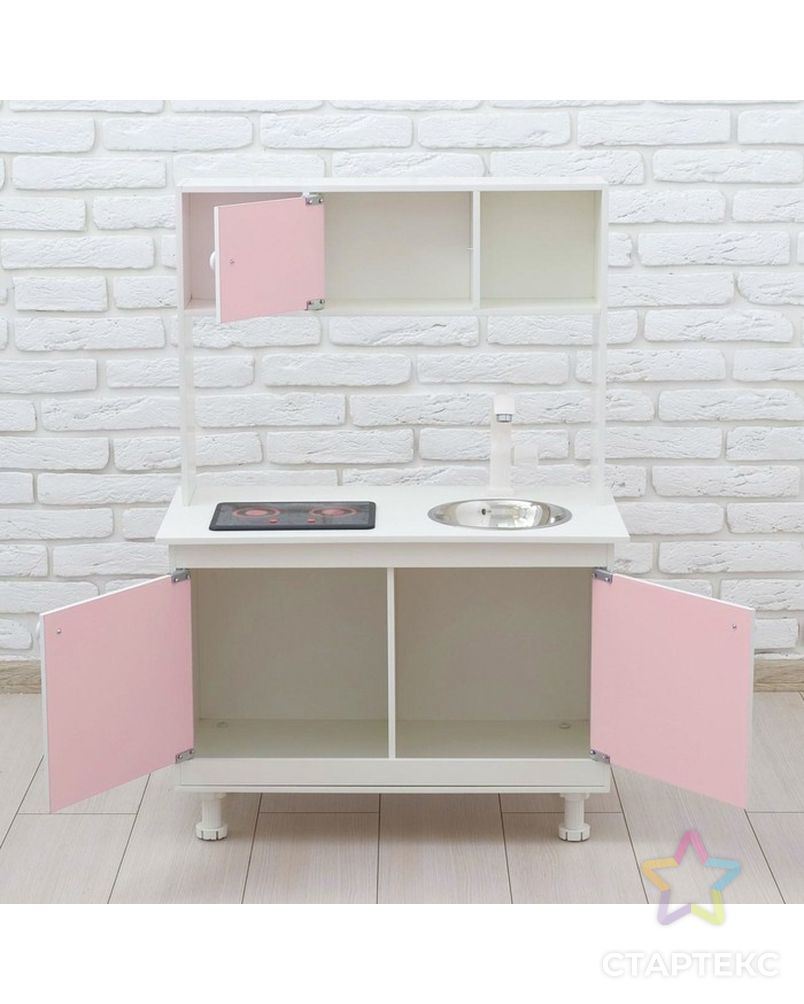 Игровая мебель «Кухонный гарнитур», световые и звуковые эффекты, цвет розовый, интерактивная панель арт. СМЛ-118157-1-СМЛ0004524590 4