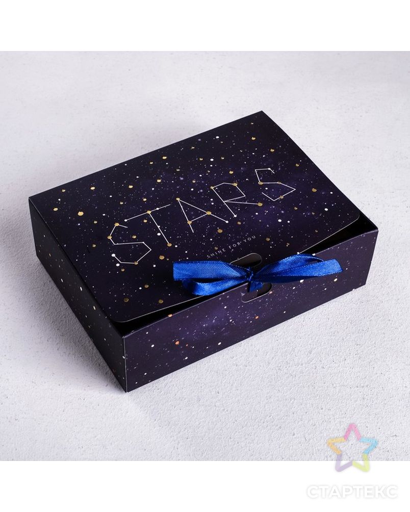Коробка подарочная Stars, 16,5 х12,5 х5 см арт. СМЛ-99278-1-СМЛ0004532948 1