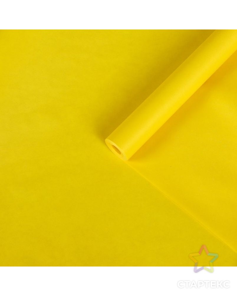 Бумага упаковочная крафт двусторонняя,жёлтый, 0,5 х 10 м, 70 гр/м2 арт. СМЛ-98785-1-СМЛ0004539669 2