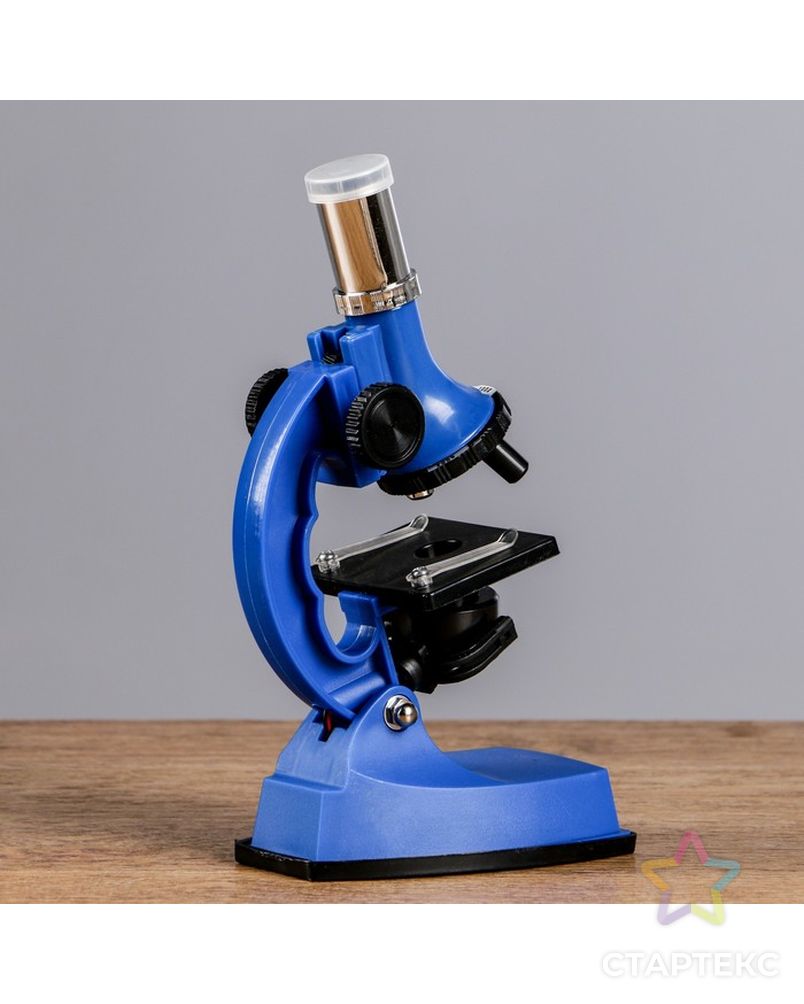 Микроскоп, кратность увеличения 600х, 300х, 100х, с подсветкой, 2АА, синий арт. СМЛ-54036-1-СМЛ0000454011 3