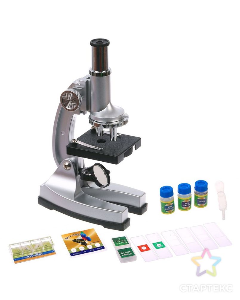 Микроскоп "Лаборатория", кратность увеличения 450х, 200х, 100х, набор для исследований арт. СМЛ-54037-1-СМЛ0000454012 5
