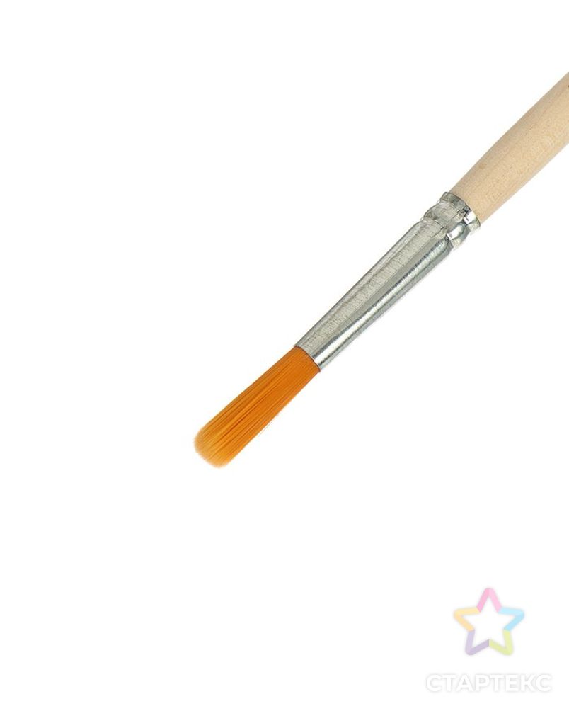 Кисть Синтетика Круглая № 5 (диаметр обоймы 5 мм; длина волоса 20 мм), деревянная ручка, Calligrata арт. СМЛ-215063-1-СМЛ0004542660 2