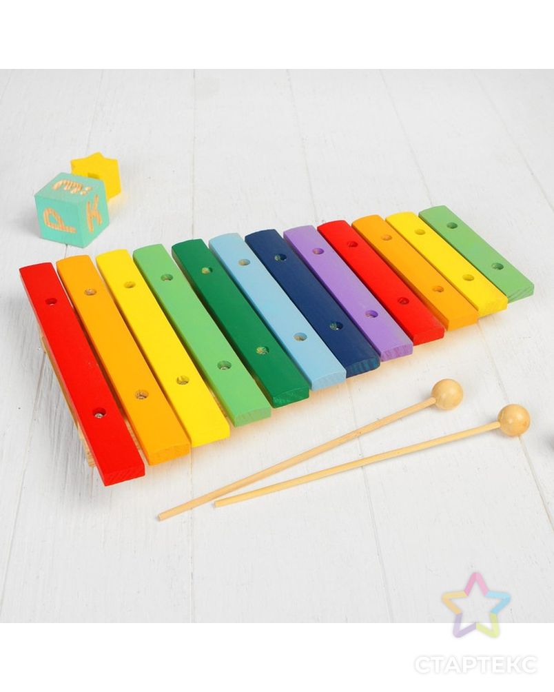 Музыкальная игрушка «Ксилофон», 12 тонов + 2 палочки арт. СМЛ-54053-1-СМЛ0000454307 2