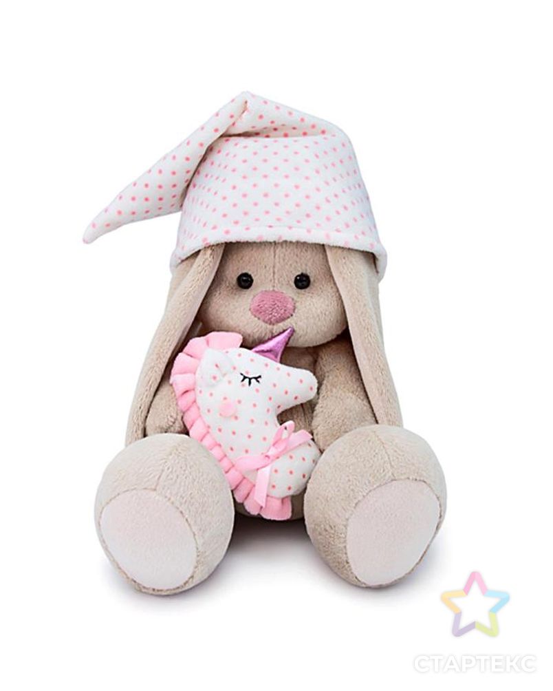 Мягкая игрушка «Зайка Ми с розовой подушкой - единорогом», 18 см арт. СМЛ-99740-1-СМЛ0004543925 1
