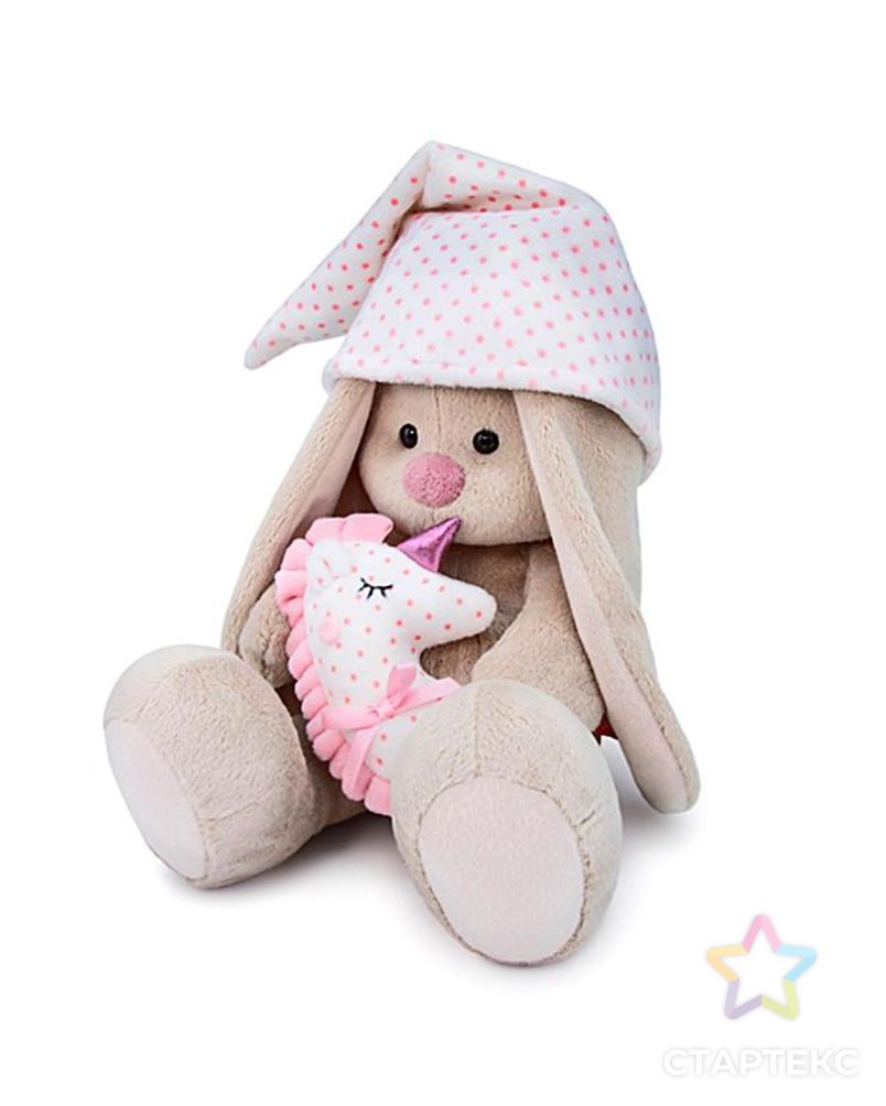Мягкая игрушка «Зайка Ми с розовой подушкой - единорогом», 18 см арт. СМЛ-99740-1-СМЛ0004543925 2