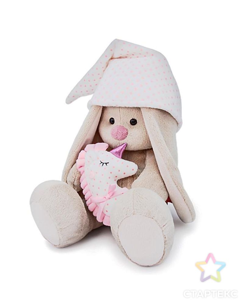 Мягкая игрушка «Зайка Ми с розовой подушкой - единорогом», 18 см арт. СМЛ-99740-2-СМЛ0004543933 2