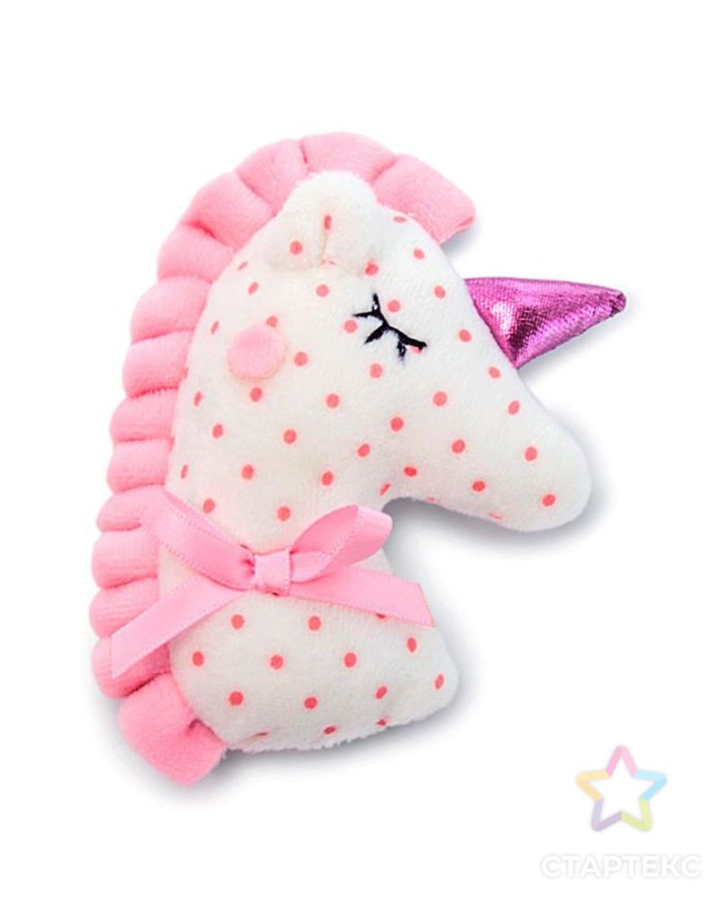 Мягкая игрушка «Зайка Ми с розовой подушкой - единорогом», 18 см арт. СМЛ-99740-2-СМЛ0004543933 4