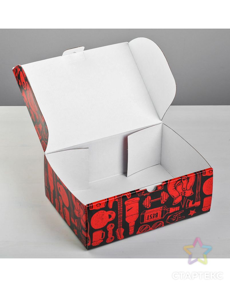 Коробка‒пенал «Лучшему мужчине», 30 × 23 × 12 см арт. СМЛ-99041-2-СМЛ0004562391 5