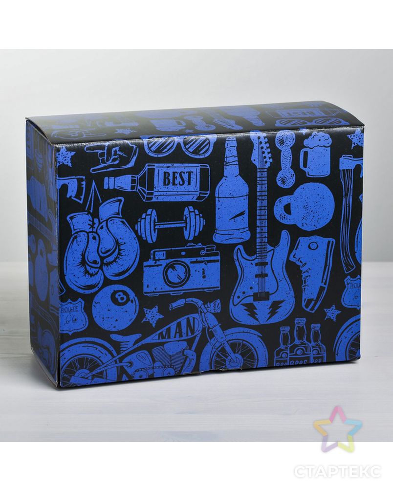 Коробка‒пенал «Лучшему мужчине», 30 × 23 × 12 см арт. СМЛ-99041-1-СМЛ0004562392 1
