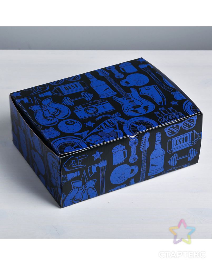Коробка‒пенал «Лучшему мужчине», 30 × 23 × 12 см арт. СМЛ-99041-1-СМЛ0004562392 4