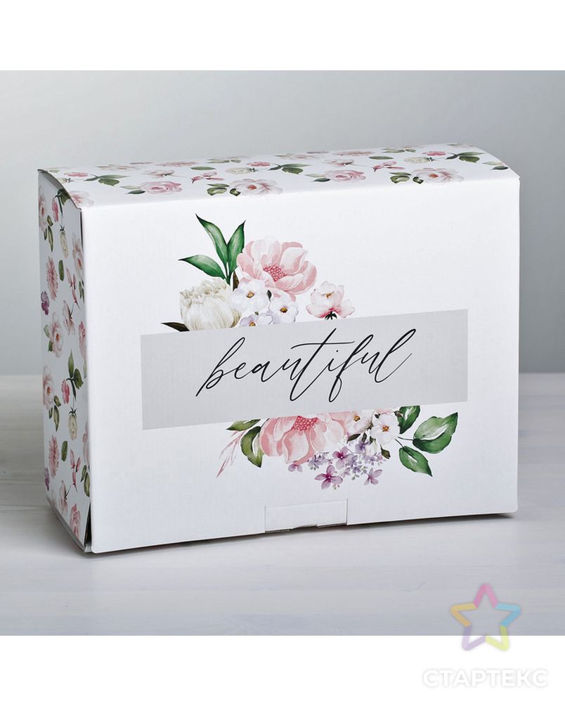 Коробка‒пенал Beautiful, 30 × 23 × 12 см арт. СМЛ-74420-1-СМЛ0004562399 1
