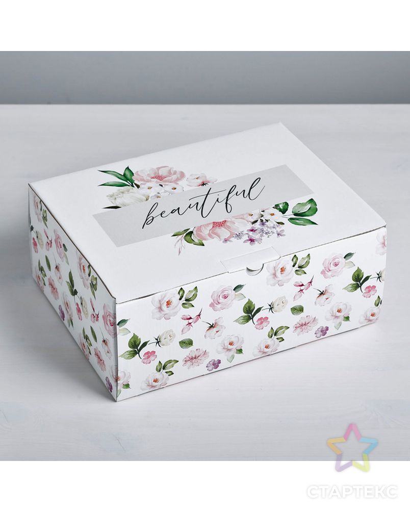 Коробка‒пенал Beautiful, 30 × 23 × 12 см арт. СМЛ-74420-1-СМЛ0004562399 4