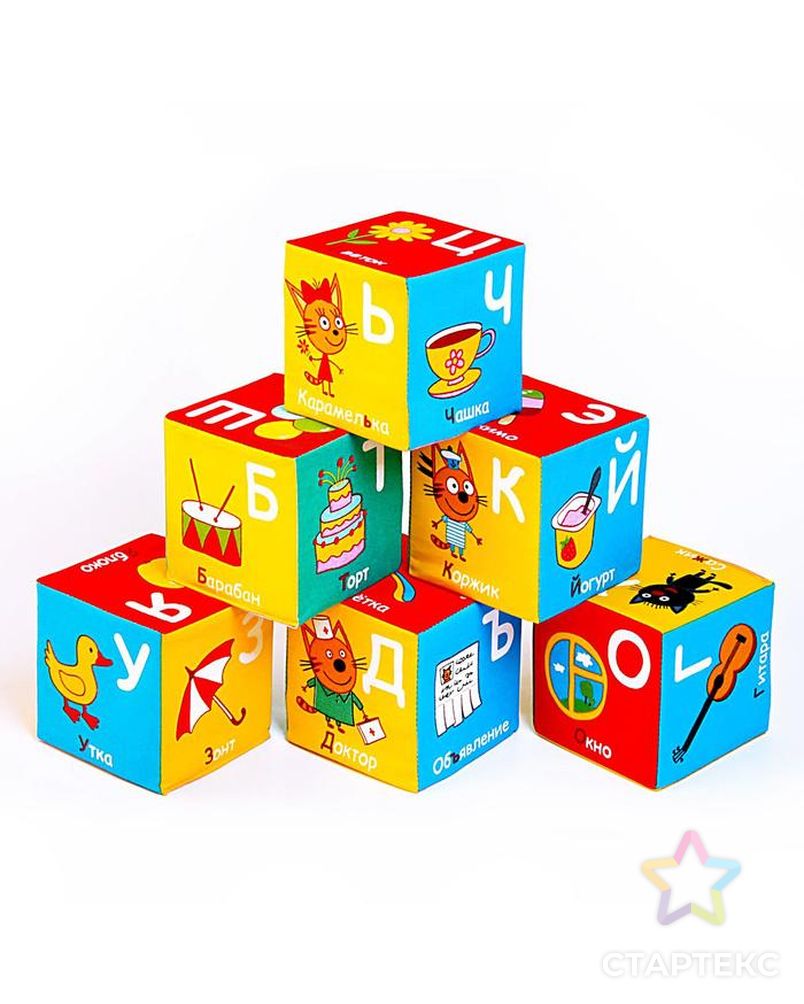 Набор мягких кубиков «Три Кота. Алфавит» арт. СМЛ-71717-1-СМЛ0004574973 1