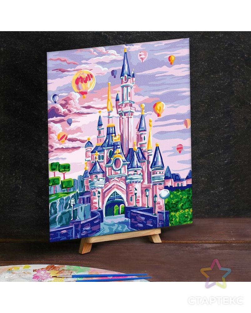 Картина по номерам на холсте 40×50 см «Замок с воздушными шарами» арт. СМЛ-205840-1-СМЛ0004580363 1