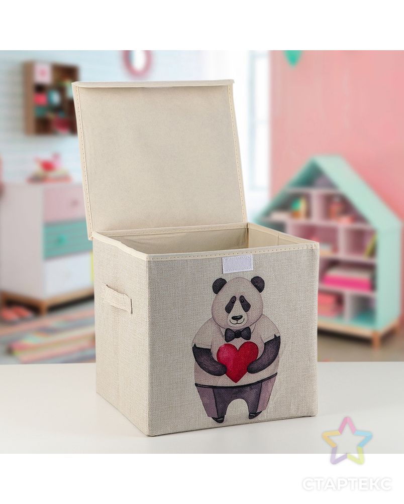 Короб для хранения 30×30×28,5 см «Влюблённая панда» арт. СМЛ-105172-1-СМЛ0004585626 2