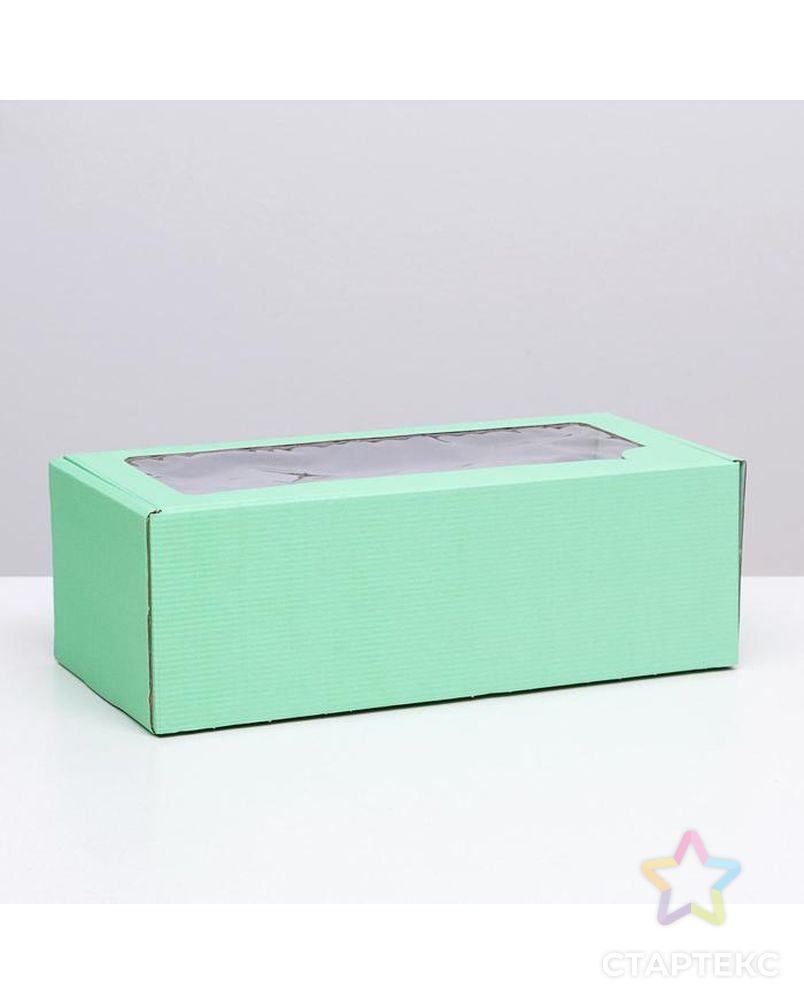 Коробка самосборная, с окном, белая, 16 х 35 х 12 см арт. СМЛ-98401-2-СМЛ0004589014 6
