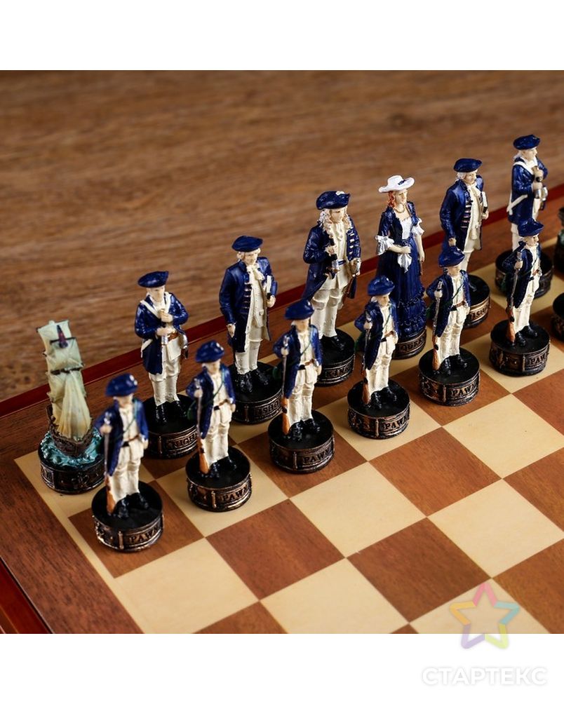 Шахматы сувенирные "Пиратская схватка" (доска 36х36х6 см, h=8 см, h=6 см) арт. СМЛ-77691-1-СМЛ0004603581 9