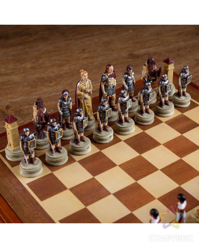 Шахматы сувенирные "Битва за Египет" (доска 36х36х6 см,  h=8 см, h=6 см) арт. СМЛ-77697-1-СМЛ0004603588 6