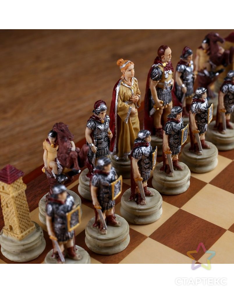Шахматы сувенирные "Битва за Египет" (доска 36х36х6 см,  h=8 см, h=6 см) арт. СМЛ-77697-1-СМЛ0004603588 7