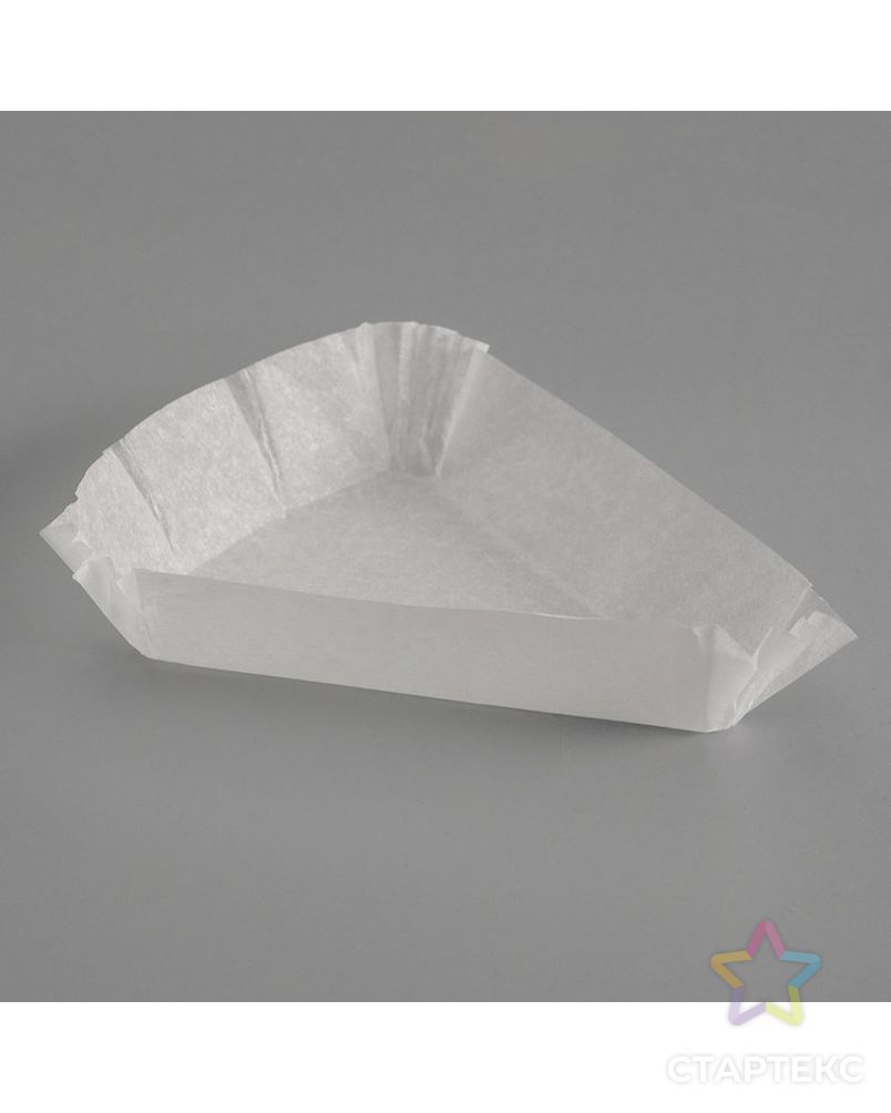 Тарталетка, белая, форма треугольник, 10,2 х 10,2 х 7,5 х 2,5 см арт. СМЛ-74046-1-СМЛ0004620411 1