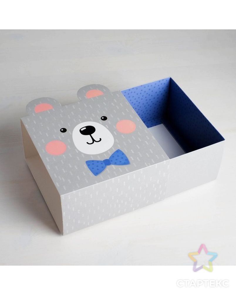 Коробка складная «Медвежонок», 15 х 15 х 8 см арт. СМЛ-78254-1-СМЛ0004623254 4