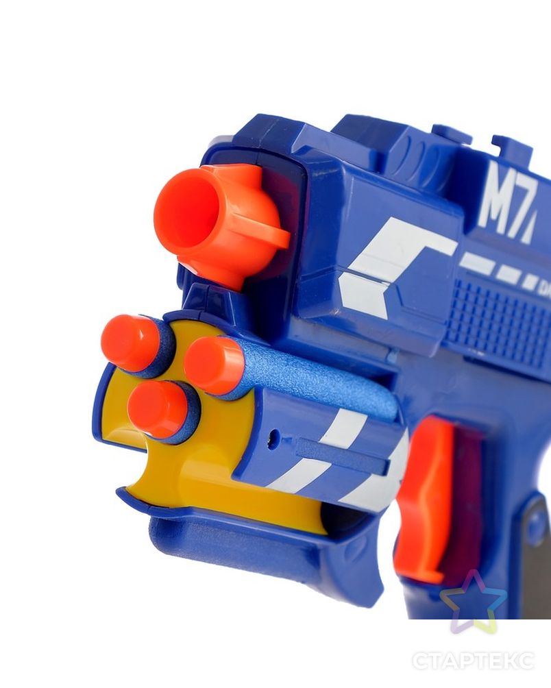 Бластер М7, стреляет мягкими пулями, цвета МИКС арт. СМЛ-78026-1-СМЛ0004623860 2