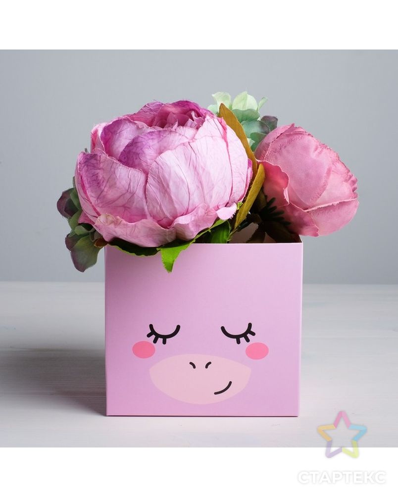 Коробка для цветов с топпером «Чудо», 11 х 12 х 10 см арт. СМЛ-78547-1-СМЛ0004627891 2