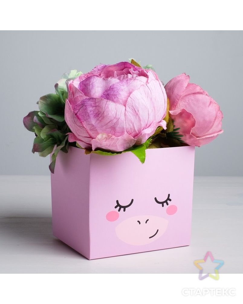 Коробка для цветов с топпером «Чудо», 11 х 12 х 10 см арт. СМЛ-78547-1-СМЛ0004627891 3