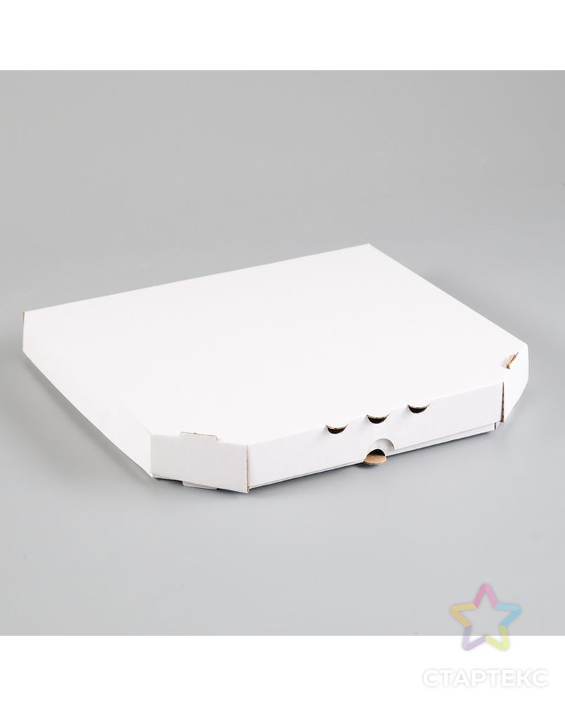 Упаковка для пиццы, белая, 25,5 х 25,5 х 3 см арт. СМЛ-99123-1-СМЛ0004628483 2