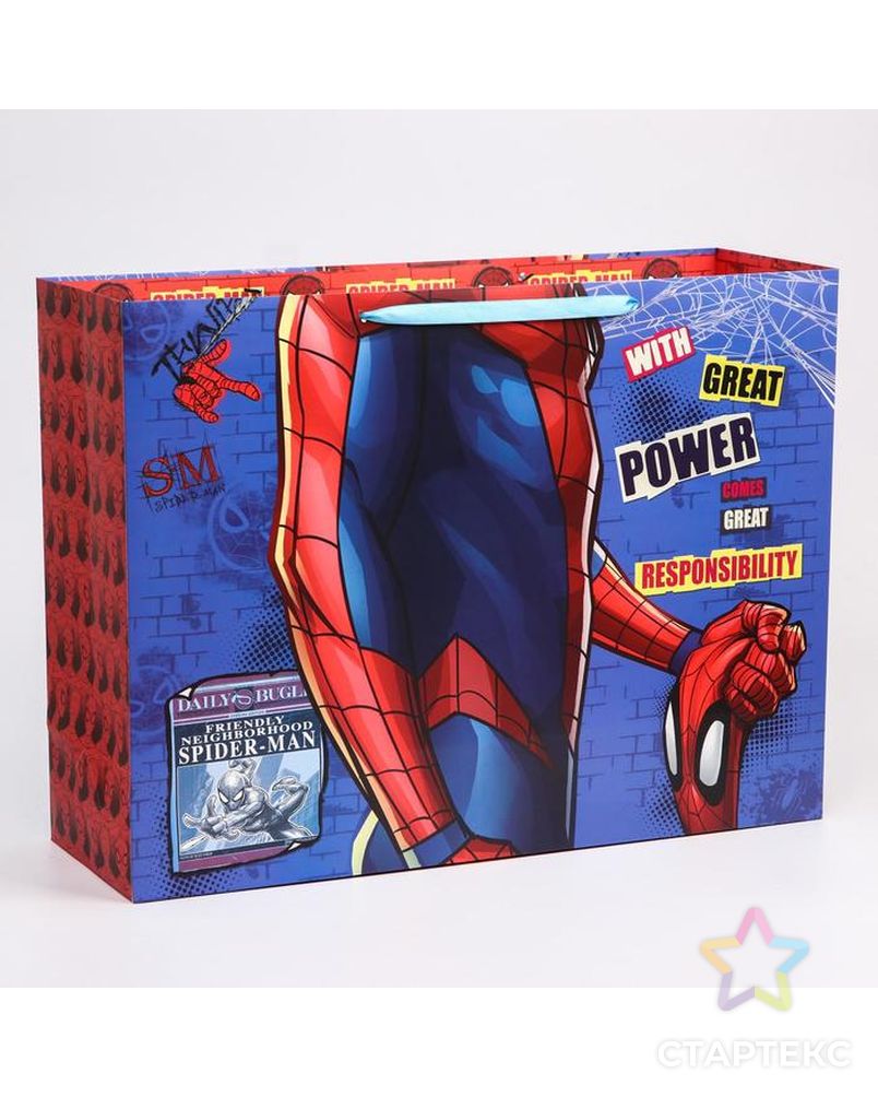 Пакет ламинат горизонтальный "Spider-Man", Человек-паук, 61х46х20 см арт. СМЛ-86817-1-СМЛ0004628758 1