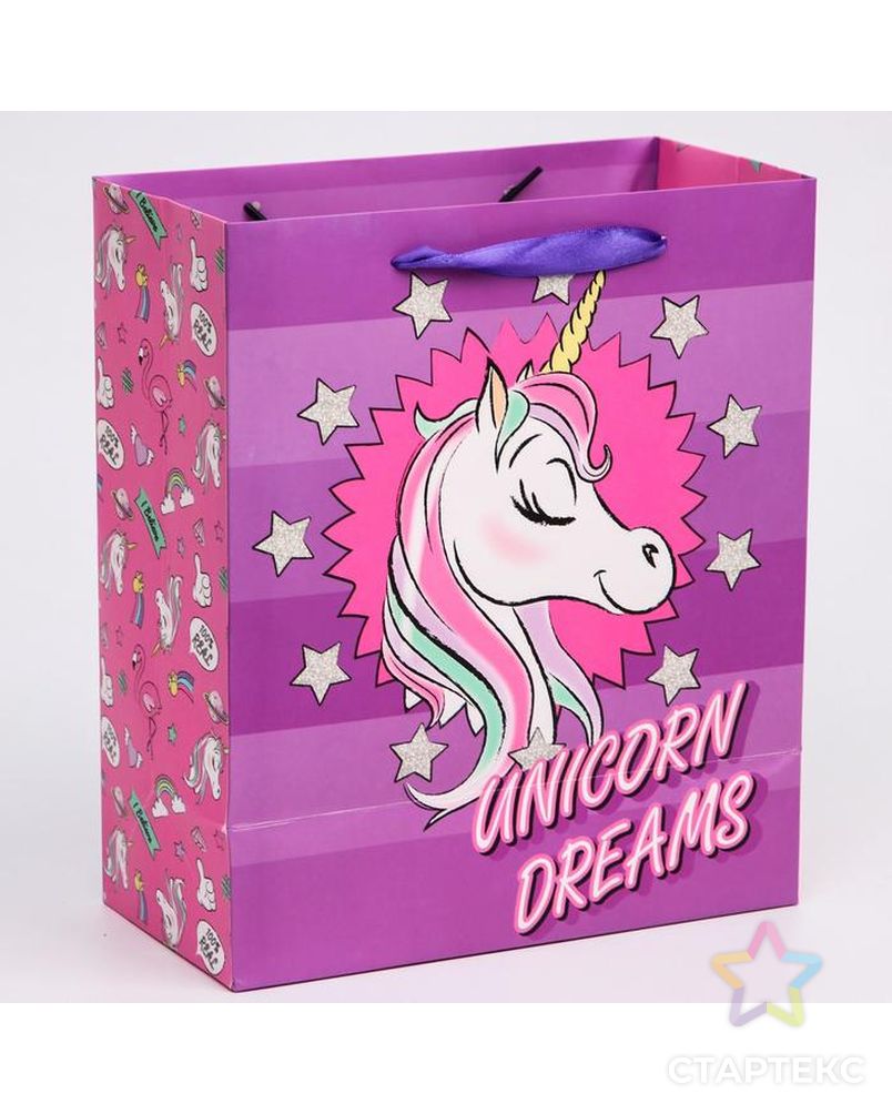 Пакет ламинат вертикальный "Unicorn dreams", Минни Маус, 23х27х11,5 см арт. СМЛ-101037-1-СМЛ0004628773 2
