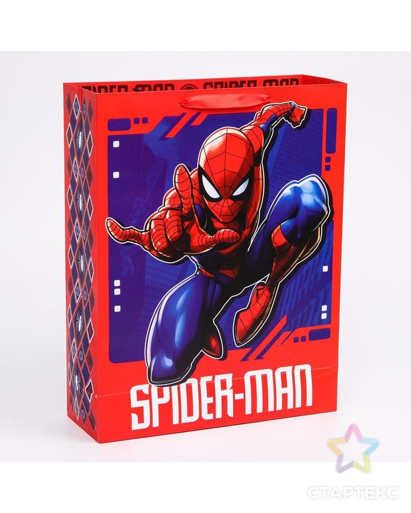 Пакет ламинат вертикальный "Spider-Man", Человек-паук, 23х27х11,5 см арт. СМЛ-101041-2-СМЛ0004628780 2