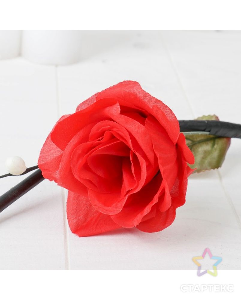 Декор тинги "Розы крупные с шариками" 150 см (цена за 1 шт), микс арт. СМЛ-162917-1-СМЛ0004636840 3