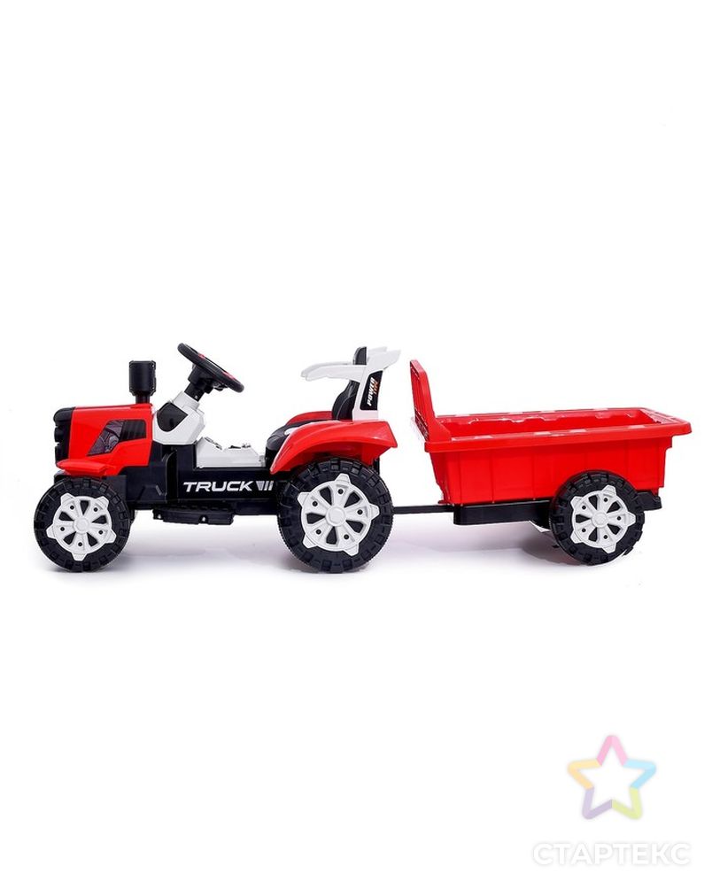 Электромобиль «Трактор», с прицепом, 2 мотора, цвет красный арт. СМЛ-78629-1-СМЛ0004650197 2